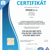 Certifikát ISO do r. 2027